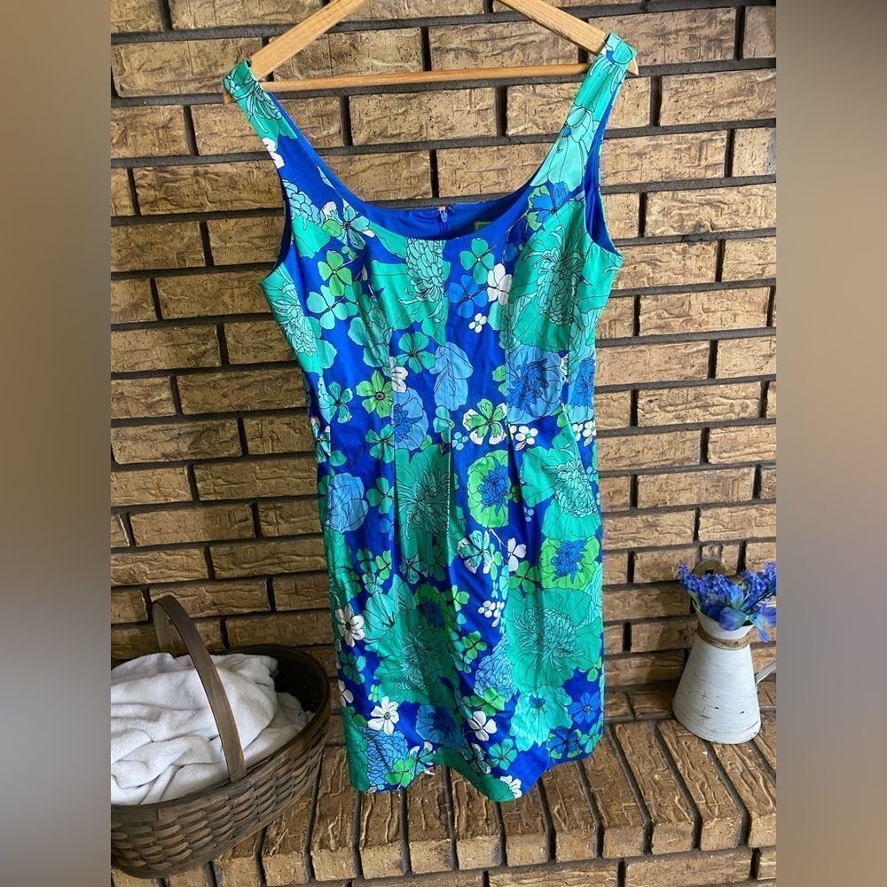 ‎Pappagallo green and blue dress